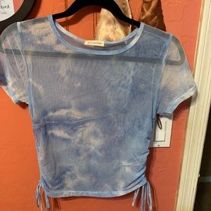 cute pastel blue top